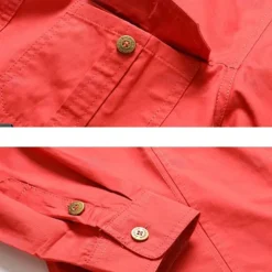 Men's Reindeer American US Flag Work Shirt Western Shirt Cargo Shirt Long Sleeve Casual Tactical Sports & Outdoor Going out Hunting Spring Fall Turndown Print Black White Army Green Red Blue