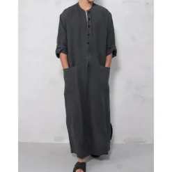 Men's Robe Thobe / Jubba Religious Saudi Arabic Arabian Muslim Ramadan Adults Leotard / Onesie