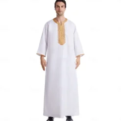 Men's Robe Thobe / Jubba Religious Saudi Arabic Arabian Muslim Ramadan Adults Leotard / Onesie