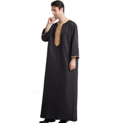Men's Robe Thobe / Jubba Religious Saudi Arabic Arabian Muslim Ramadan Adults Leotard / Onesie