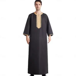 Men's Robe Thobe / Jubba Religious Saudi Arabic Arabian Muslim Ramadan Adults Leotard / Onesie