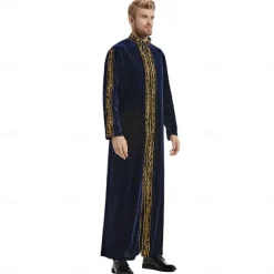 Men's Robe Thobe / Jubba Religious Saudi Arabic Arabian Muslim Ramadan Adults Leotard / Onesie