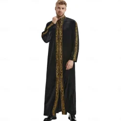 Men's Robe Thobe / Jubba Religious Saudi Arabic Arabian Muslim Ramadan Adults Leotard / Onesie