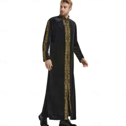 Men's Robe Thobe / Jubba Religious Saudi Arabic Arabian Muslim Ramadan Adults Leotard / Onesie
