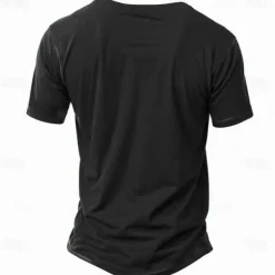 Men's Rock Guitar T shirt Tee Short Sleeve T shirt 3D Print Lace Up Neck Shirt Casual Daily Black Spring & Summer Clothing Apparel S M L XL XXL 3XL