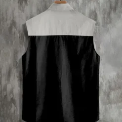 Men's Rooster Southwestern Print Shirt Western Shirt Cowboy Shirt Sleeveless Western Style Outdoor Work Causal Summer Spring Shirt Collar Black Khaki