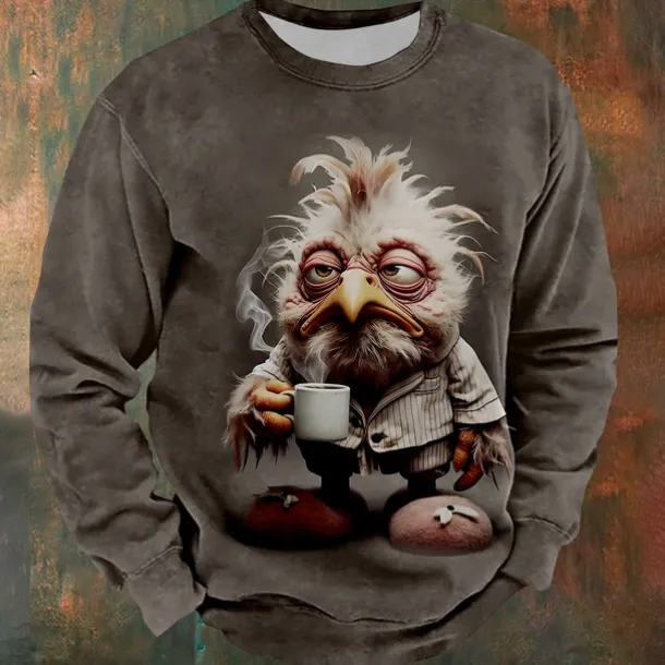 Men's Rooster Sweatshirts Sweatshirt Long Sleeve Sweatshirt Crew Neck Fashion Cool Daily 3D Printing Sports Outdoor Holiday Streetwear Crewneck Winter Spring & Fall