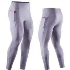 Men's Running Pants Compression Tights Leggings Pocket Elastic Waistband Leggings Outdoor Sports & Outdoor Athletic Fall Quick Dry Lightweight Soft Marathon Running Workout Tailored Fit Sportswear