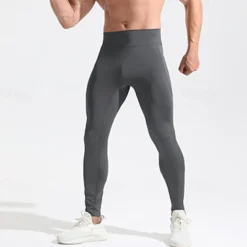 Men's Running Pants Compression Tights Leggings Pocket Elastic Waistband Leggings Outdoor Sports & Outdoor Athletic Fall Quick Dry Lightweight Soft Marathon Running Workout Tailored Fit Sportswear