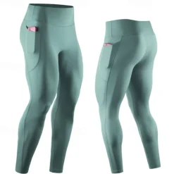 Men's Running Pants Compression Tights Leggings Pocket Elastic Waistband Leggings Outdoor Sports & Outdoor Athletic Fall Quick Dry Lightweight Soft Marathon Running Workout Tailored Fit Sportswear