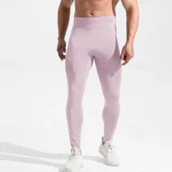 Men's Running Pants Compression Tights Leggings Pocket Elastic Waistband Leggings Outdoor Sports & Outdoor Athletic Fall Quick Dry Lightweight Soft Marathon Running Workout Tailored Fit Sportswear