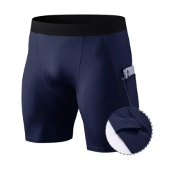 Men's Running Shorts Compression Shorts with Phone Pocket Base Layer Outdoor Athletic Spandex Tummy Control Butt Lift Breathable Yoga Fitness Gym Workout Sportswear Activewear Solid Colored Black