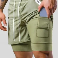 Men's Running Shorts Gym Shorts Sweat Shorts Pocket Drawstring 2 in 1 Elastic Waistband Shorts Outdoor Sports & Outdoor Athletic Quick Dry Lightweight Soft Marathon Running Workout Tailored Fit