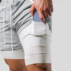 Men's Running Shorts Gym Shorts Sweat Shorts Pocket Drawstring 2 in 1 Elastic Waistband Shorts Outdoor Sports & Outdoor Athletic Quick Dry Lightweight Soft Marathon Running Workout Tailored Fit