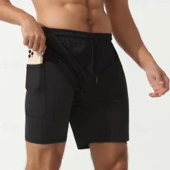 Men's Running Shorts Gym Shorts Sweat Shorts Pocket 2 in 1 Elastic Waistband Shorts Outdoor Sports & Outdoor Athletic Quick Dry Lightweight Soft Marathon Running Workout Tailored Fit Sportswear