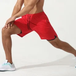 Men's Running Shorts Gym Shorts Sweat Shorts Pocket 2 in 1 Elastic Waistband Shorts Outdoor Sports & Outdoor Athletic Quick Dry Lightweight Soft Marathon Running Workout Tailored Fit Sportswear