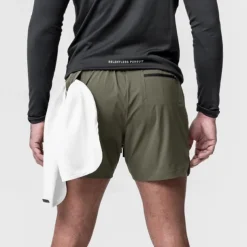 Men's Running Shorts Gym Shorts Sweat Shorts Pocket Drawstring Elastic Waistband With Compression Liner Shorts Outdoor Sports & Outdoor Athletic Quick Dry Lightweight Soft Marathon Running Workout