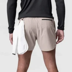 Men's Running Shorts Gym Shorts Sweat Shorts Pocket Drawstring Elastic Waistband With Compression Liner Shorts Outdoor Sports & Outdoor Athletic Quick Dry Lightweight Soft Marathon Running Workout