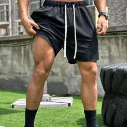 Men's Running Shorts Gym Shorts Sweat Shorts Pocket Elastic Waistband Shorts Outdoor Sports & Outdoor Athletic Quick Dry Lightweight Soft Marathon Running Workout Tailored Fit Sportswear Activewear