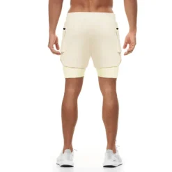 Men's Running Shorts Gym Shorts Drawstring 2 in 1 Shorts Athletic Athleisure Spandex Breathable Soft Quick Dry Yoga Fitness Gym Workout Sportswear Activewear Solid Colored Black Army Green Khaki