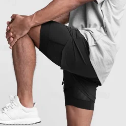 Men's Running Shorts Gym Shorts Sweat Shorts Pocket Drawstring 2 in 1 Elastic Waistband Shorts Outdoor Sports & Outdoor Athletic Breathable Quick Dry Lightweight Soft Marathon Running Workout