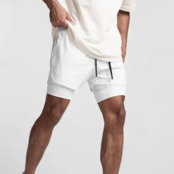 Men's Running Shorts Gym Shorts Sweat Shorts Pocket Drawstring 2 in 1 Elastic Waistband Shorts Outdoor Sports & Outdoor Athletic Breathable Quick Dry Lightweight Soft Marathon Running Workout