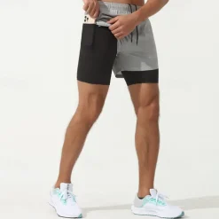 Men's Running Shorts Gym Shorts Sweat Shorts Pocket Drawstring Elastic Waistband Shorts Outdoor Sports & Outdoor Athletic Quick Dry Lightweight Soft Marathon Running Workout Tailored Fit Sportswear