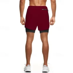 Men's Running Shorts Gym Shorts Sweat Shorts Pocket Drawstring 2 in 1 Elastic Waistband Shorts Outdoor Sports & Outdoor Athletic Quick Dry Lightweight Soft Marathon Running Workout Tailored Fit