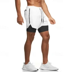 Men's Running Shorts Gym Shorts Sweat Shorts Pocket Drawstring 2 in 1 Elastic Waistband Shorts Outdoor Sports & Outdoor Athletic Quick Dry Lightweight Soft Marathon Running Workout Tailored Fit