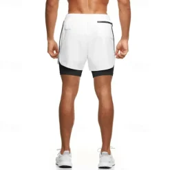 Men's Running Shorts Gym Shorts Sweat Shorts Pocket Drawstring 2 in 1 Elastic Waistband Shorts Outdoor Sports & Outdoor Athletic Quick Dry Lightweight Soft Marathon Running Workout Tailored Fit