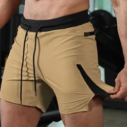 Men's Running Shorts Gym Shorts Sweat Shorts Zipper Pocket Elastic Waistband Shorts Outdoor Sports & Outdoor Athletic Quick Dry Lightweight Soft Marathon Running Workout Tailored Fit Sportswear