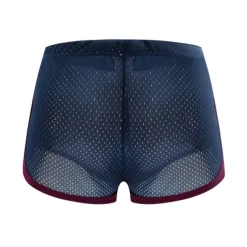 Men's Running Shorts Marathon One-third Shorts Mesh Stripe-Trim Bottoms Athletic Athleisure Breathable Quick Dry Soft Fitness Gym Workout Marathon Sportswear Activewear Stripes Green White Black