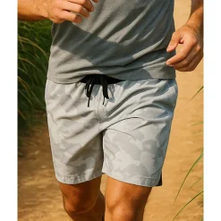 Men's Running Shorts Pocket Shorts Sports & Outdoor Casual Breathable Quick Dry Lightweight Tennis Golf Running Regular Fit Sportswear Activewear Camouflage Black Light Grey Gray