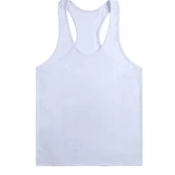 Men's Running Tank Top Workout Tank Vest / Gilet Summer Cotton Breathable Quick Dry Moisture Wicking Fitness Gym Workout Bodybuilding Sportswear Activewear Black White Yellow