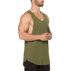 Men's Running Tank Top Workout Tank Sleeveless Vest / Gilet Summer Cotton Breathable Quick Dry Yoga Fitness Running Sportswear Activewear Black White Green