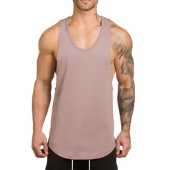 Men's Running Tank Top Workout Tank Sleeveless Vest / Gilet Summer Cotton Breathable Quick Dry Yoga Fitness Running Sportswear Activewear Black White Green