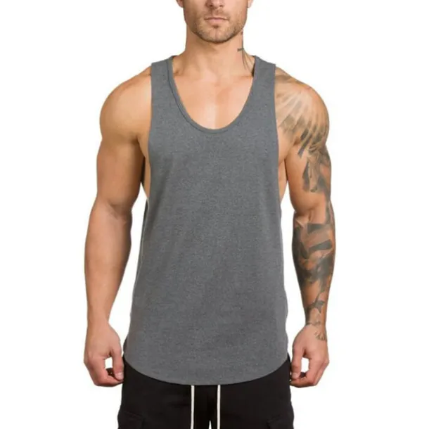 Men's Running Tank Top Workout Tank Sleeveless Vest / Gilet Summer Cotton Breathable Quick Dry Yoga Fitness Running Sportswear Activewear Black White Green