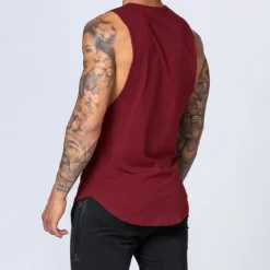 Men's Running Tank Top Workout Tank Sleeveless Tee Tshirt Athletic Cotton Breathable Moisture Wicking Soft Gym Workout Running Active Training Sportswear Activewear Black White Army Green