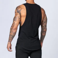 Men's Running Tank Top Workout Tank Sleeveless Tee Tshirt Athletic Cotton Breathable Moisture Wicking Soft Gym Workout Running Active Training Sportswear Activewear Black White Army Green