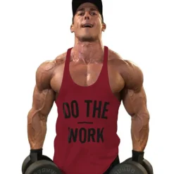 Men's Running Tank Top Workout Tank Muscle Shirt Racerback Sleeveless Vest / Gilet Fall Breathable Quick Dry Soft Sweat wicking Fitness Gym Workout Running Sportswear Activewear Wine Red Black White