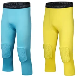 Men's Running Tights Leggings Compression 3/4 Pants Knee Pads Base Layer Athletic Athleisure Spandex Breathable Quick Dry Moisture Wicking Fitness Gym Workout Basketball Sportswear Activewear Solid