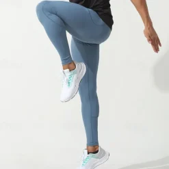 Men's Running Tights Leggings Compression Tights Leggings Elastic Waistband Base Layer Outdoor Sports & Outdoor Athletic Fall Quick Dry Soft Compression Sweat wicking Power Flex Marathon Running