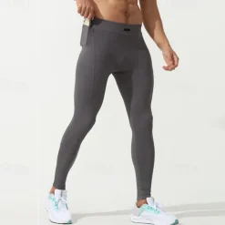 Men's Running Tights Leggings Compression Tights Leggings Elastic Waistband Base Layer Outdoor Sports & Outdoor Athletic Fall Quick Dry Soft Compression Sweat wicking Power Flex Marathon Running