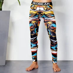 Men's Running Tights Leggings Base Layer Bottoms Yoga Sports & Outdoor Athletic Spring Breathable Moisture Wicking Soft Compression Fitness Gym Workout Running Skinny Sportswear Activewear Optical