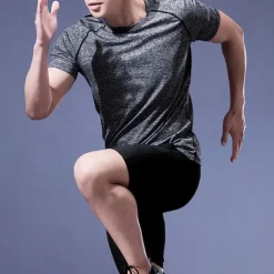 Men's Running T-Shirt 2 Pack Short Sleeve Tee Tshirt Casual Athleisure Breathable Quick Dry Soft Gym Workout Running Walking Sportswear Activewear Solid Colored Hemp gray Black White