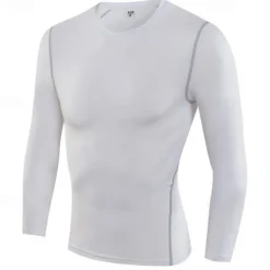 Men's Running T-Shirt Compression Shirt Long Sleeve Tee Tshirt Casual Athleisure Fall Breathable Quick Dry Gym Workout Running Walking Sportswear Activewear Solid Colored Black White Red