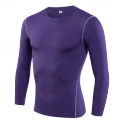 Men's Running T-Shirt Compression Shirt Long Sleeve Tee Tshirt Casual Athleisure Fall Breathable Quick Dry Gym Workout Running Walking Sportswear Activewear Solid Colored Black White Red