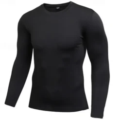 Men's Running T-Shirt Compression Shirt Long Sleeve Tee Tshirt Casual Athleisure Fall Breathable Quick Dry Gym Workout Running Walking Sportswear Activewear Solid Colored Black White Red