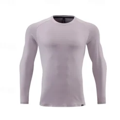 Men's Running T-Shirt Long Sleeve Tee Tshirt Casual Athleisure Breathable Quick Dry Soft Gym Workout Running Walking Sportswear Activewear Solid Colored Dark Grey Black White