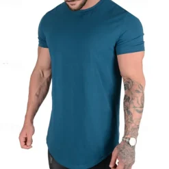 Men's Running T-Shirt Short Sleeve Tee Tshirt Casual Athleisure Breathable Quick Dry Soft Gym Workout Running Walking Sportswear Activewear Solid Colored Black White Yellow